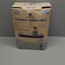 100% Cotton Lining Portable Foldable Toddler Travel Bed - Soft Foam Floor Bed with Washable Cover, Safe and Comfortable Toddler Crib, Ocean Blue