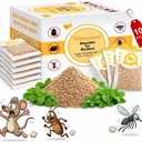 Wanqueen 10 Pack Mouse Repellent Pouches, Natural Rodent Repellent Peppermint Oil for Mice Rats Squirrels, Indoor Outdoor Pest Control for Home Car RV Garage Attic Basement, Pet Safe Mice Deterrent