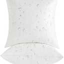 Oubonun 24x24 Outdoor Pillow Inserts (Pack of 2) - Square Waterproof Throw Pillow - Decorative Throw Pillows Insert for Couch Sofa Bed Patio Furniture - White Pillows
