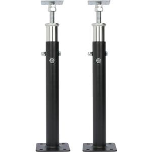 2 PCS Adjustable House Jacks Post for Leveling, 19"- 36"(1'7"-3') Floor Joist Support Jack for Basement and Crawl Space, 4400 lbs Max Load Capacity(Each), Galvanized Steel, Black