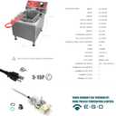 EGGKITPO Deep Fryer with Basket Commercial 12L Electric Countertop Fryer Stainless Steel Deep Fryers for Restaurant Home Use with Extra Large Frying Basket and Lid, 120V, 1800W