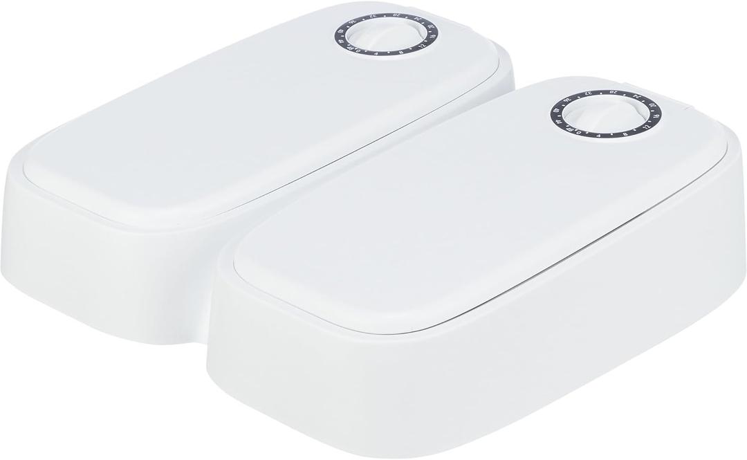 Trixie TX2 Automatic Food Dispenser, Two Food Bowls, Dual Timer, 48 Hour Timer, Battery Operated, White