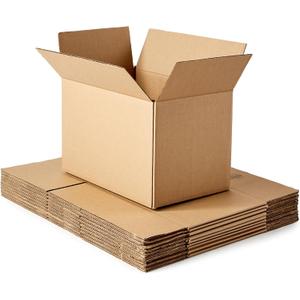 Amazon Basics Cardboard Moving Boxes for Packing and Shipping, Small Size, 16" x 10" x 10", Brown, 15-Pack