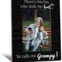 2 x Beliran Grampy Gifts Picture Frame 5x7, Grampys Photo Frame, Christmas Birthday Gifts for Grampys Grandpa from Grandson, He Calls Me Grampy Black Wooden Picture Photo Frames for Desk Home Room Decor