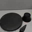 Large Cake Stand 12 Inch with Cake Spatula, Round Bamboo Fiber Cupcake Dessert Stand, Cake Decorating Display Stand for Birthday Parties, Weddings, Baby Shower and Other Events, Black