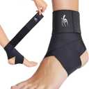 HiRui Ultrathin High-Elastic Ankle Wraps Ankle Brace for Men Women Kids, Adjustable Ankle Straps for Running, Football, Basketball, Sprains, Arthritis, Plantar Fasciitis (Black, Small (Pack of 2))