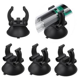 Pawfly 12 Pack Aquarium Heater Suction Cups Suckers with 0.95 Inch Clips Black Standard Heating Rod Holders Clamps for Fish Tanks (Not for Airline Tubing), 1.3 Inch
