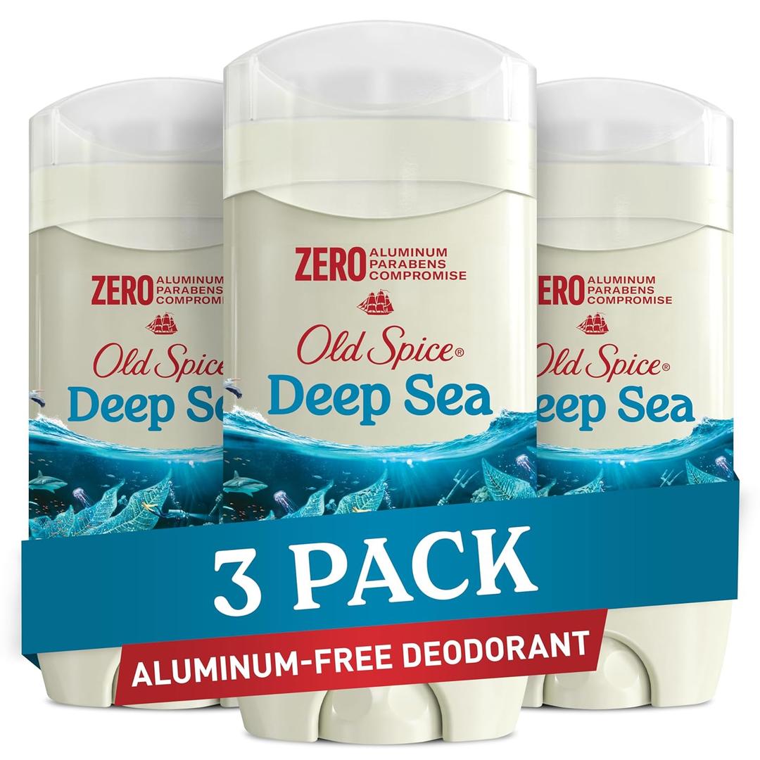 Old Spice Deodorant for Men, Aluminum-Free, Deep Sea Scent with Ocean Elements, 3 oz (Pack of 3)