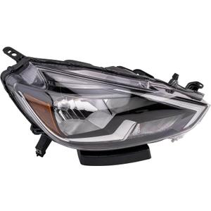TRQ Passenger Side Headlight Assembly Halogen Compatible with 2016-2019 Nissan Sentra NI2503244