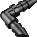 70 Pack 1/4" Drip Irrigation Elbow Fittings1/4'' Drip Line Double Barbed 90 Degree Elbow Connectors for 1/4 Inch Irrigation Tubing Plastic Micro Fittings for Garden Drip Systems