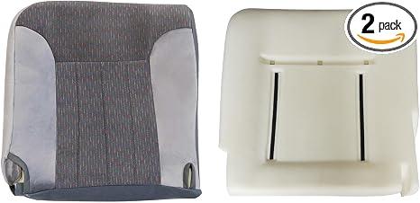 Priprilod Gray Cloth Driver Side Bottom and Foam Pad Cushion Replacement seat Cover Compatible with Dodge Ram 1500 2500 3500 1994 1995 1996 1997