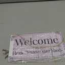 Meijiafei Welcome Please Remove Your Shoes- Shoes Off Sign - No Shoes Sign - Remove Shoes Sign - Please Remove Your Shoes Sign 5" x 10"