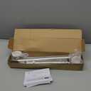 TEECK Shower Curtain Rod, 32-79 inch Adjustable Tension Spring, 1 Inch Shower Curtain Rod Tension, Anti-Slip, Rust-Proof, No Drilling, for Bathroom, Nickel