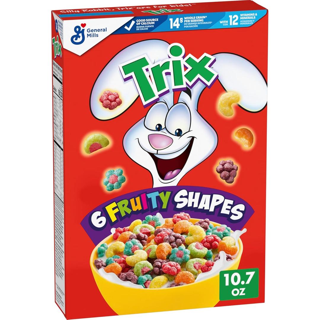 Trix Breakfast Cereal, 6 Fruity Shapes, Made with Whole Grain, 10.7 oz, BB: 15/Feb/2027