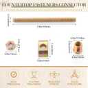 Tandefio 12 Sets Bed Frame Hardware Connector Kit M8x100 mm Panel Furniture Wardrobe Four-in-one Connectors Fittings, Bed Assembly Fasteners Bolts Nuts Threads Half Moon Spacers (Single Ended)