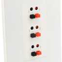 Premium 3 Speaker Wall Plate, Speaker Plug, Supports 3 Speaker Configurations, Speaker Port for Wall Speaker Wire, Speaker Wire in Wall, Wire Wall Plate -1 Gang Screwless