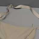 Nylon Crescent Crossbody Bag for Women Purses Trendy Men,Small Travel Sling Bag Hobo (Beige)