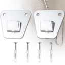 LUTQ 2-Set Heavy Duty Wall Fan Mounting Bracket - Solid Steel, with Fastening Screws, Oscillation Fans Hidden Holder