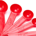 6Piece Measuring Spoons. Red
