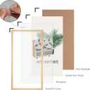 GULETHUN 12x24 Picture Frame, Natural Wood Poster Frame, Home Decor Natural Gallery Frames, Horizontal or Vertical Format, Sturdy, Plexiglass, Large Wall Decor, for Photos, Artworks, Posters, 12x24in
