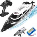 RC Boat-Remote Control Boat for Adults-High Speed 35+ KPH for Pool-Toys for Ages 8-13 (Black)