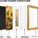Splinterix 12x16 Gold Picture Frames Set of 2, Ornate Vintage 12 x 16 Photo Frames for Wall Decor or Tabletop Display, 16x12 Gold Frames with Real Glass, Display 8.5x11 Pictures with Mat or 12x16 without Mat for Antique Dco