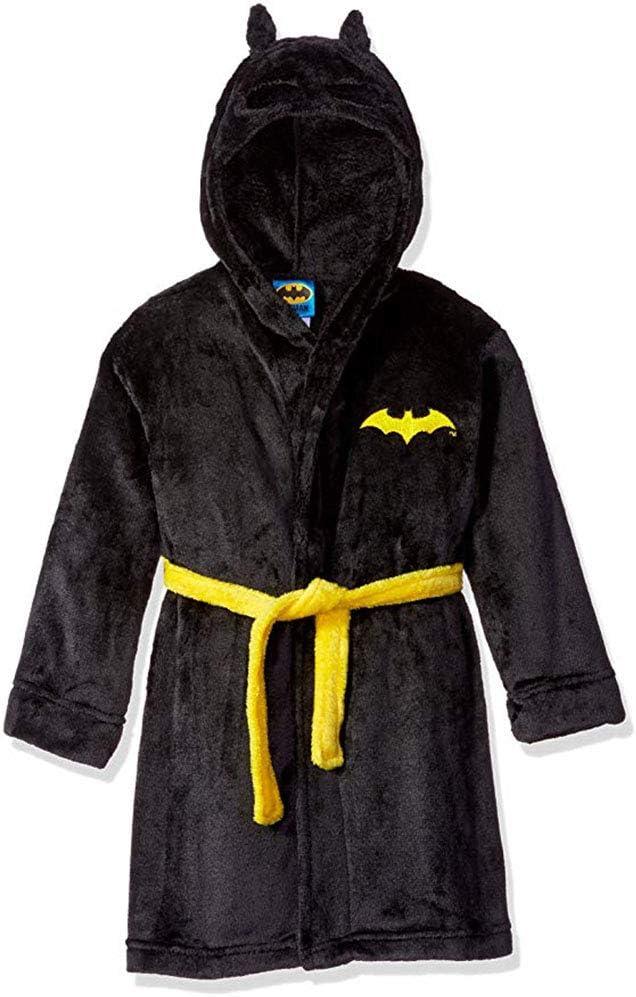 DC Comics Toddler Boys' Batman Hooded Robe, Black, 5T