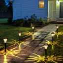 GIGALUMI 10 Pack Solar Lights Outdoor Waterproof, Outdoor Solar Lights for Yard, Solar Garden Lights, Yard Decorations Outdoor for Pathway, Patio, Garden, Driveway, Lawn, and Landscape(Warm White)
