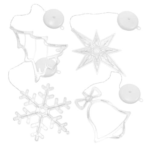 MAGICLULU 5pcs Led Christmas Cup Decorative Lights Creative Festival Lamps for Indoor and Outdoor Holiday Decor Battery Operated Featuring Bells Snowflakes Christmas Trees Stars