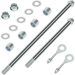 14mm 325mm Mini Bike Rear Axle + 225mm Front Axle Kit Compatible with Coleman CT200U Mini Bike 196CC 200CC 6.5HP Engine Gas Powered Powersports Accessories Parts 15mm Chain Adjuster