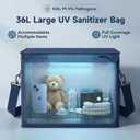 UV Sanitizer Box with Ozone Portable Cleaner and Sanitizing Machine with Timer UVC Sanitization Bag with Ozone Professional for Reusable Masks,Hard Toys,Bottle,Bluetooth Earphones（36L）