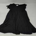 OUGES Womens 2025 Spring Hidden Zipper Nurisng Dress for Breastfeeding Casual Sleeveless Ruffled Midi Maternity Dress (Large, Black)
