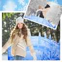 Geelin 5 ft Snowy Bridge Stand-up Cardboard Cutout Life Size Frozen Party Decorations Winter Wonderland Prom Party Decor Backdrop Photo Prop Stand up Snowy Christmas Standup Cutout