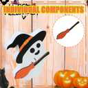 2 x 3pcs Cute Ghost Halloween Indoor Decoration, Wooden Layered Tray Countertop Sign, Suitable for Halloween Party Home Display