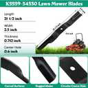 showingo K5559-34330 391-612 Mower Blade Replacement for KUBOTA 42" Zero Turn Mowers Z122R Replaces Part K5559-34330 K5559343302Packs Durable Lawn Mower Blades