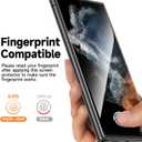 MAGIC JOHN 2 Pack for Samsung Galaxy S22 Ultra Screen Protector [Ceramic film] 6.8 inch,[100% Fingerprint ID Compatible] Easy Installation Tray, Shock-Resistant, 3D Curved, Bubble Free, Scratch Proof,