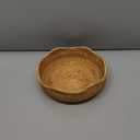 HITOMEN Handmade Rattan Bread Baskets Round Wicker Fruit Serving Storage Bowls, Natural Woven Decorative Kitchen Counter Organizing (Honey Brown) M-10.2"