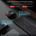 Wireless Keyboard and Mouse Combo,Quiet Click,Full Size Design with Number Pad,Ergonomic Mouse with 5 DPI,Sleep Mode-GAMCATZ 2.4G Slient Portable Cordless Combo for Laptop/PC/Computer/Mac(Black)