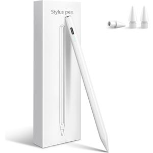 Stylus Pen for iPad 2025-2018 with 13mins Fast Charge,Tilt Sensitive Palm Rejection Pencil for 11th A16,10th/9th/8th/7th/6th, Air 11/13 M2/M3,Pro 11/13 M4/M5,Pro 12.9,Air 5/4/3,Mini 7/6/5 (white)