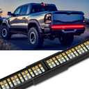DREAMIZER 60 Inch Aluminum Frame Triple Row 1200 LED Tailgate Light Bar with Running Brake Lights Reverse Sequential Turn Signals for Truck