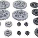 16PCS MOC Technical Gears Pack Compatible with Stnadard Building Block Assortment Kit 8/16/24/40 Tooth Gear