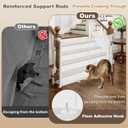 Upgraded Retractable Baby Gates for Stairs & Banister, Mesh Dog Gate Indoor, Extends to 55" Wide 33" Tall, Child Safety Gate for Stairway, Banister & Wall Mount (White)