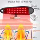 Red Light Therapy for Hands Wrist with Heat & Massage, FSA/HSA Eligible, 3000mAh Wireless Controller, Wearable Near Infrared & Red Light Wrist Wrap with 36 Beads for Faster Recovery & Hand Pain Relief
