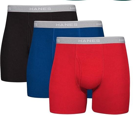 Hanes Mens Underwear Briefs, Cool Dri Moisturewicking Cotton Norideup For Men, Multipacks, 3 Pack Assorted, XLarge US