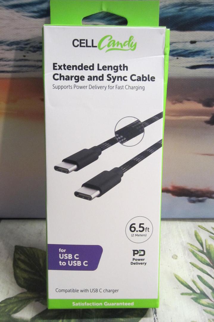 CCY 6.5 FT BRAIDED C TO C BLACK