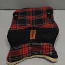 Queenmore Dog Winter Coat Warm Dog Jacket for Cold Weather, Quilting Puffer Plaid Coats for Small/Medium Dogs Waterproof,Girl/Boy Pet Christmas Coat,Pet Snowsuit with Leash Hole/Fleece Padding, S