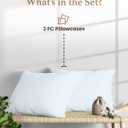 1000 TC Light Blue King Pillowcases Set of 2 100% Egyptian Cotton Pillow Cases with Long Staple Cotton & Sateen Weave, Silky Soft Hotel - Like Bed Pillow Covers for Comfy Sleeping, Snug Fit