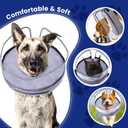 BARKLESS Dog Cone, Inflatable Dog Cone After Surgery for Large Breeds, Soft Surgery Collar with Enhanced Anti-Licking Guard Shield for Pets, Patented Protective Donut Collar (Gray, L)
