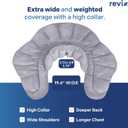 REVIX Microwavable Heating Pad for Neck Shoulders and Back, Microwave Heated Neck Wrap with Moist Heat, Light-Gray