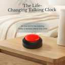 TimeVocalist Extra Large Talking Alarm Clock Button,One-Touch Use and Optional App for Easy Multi-Alarm and Reminders Prompt Setting – Ideal for Visually Impaired or Dementia Care